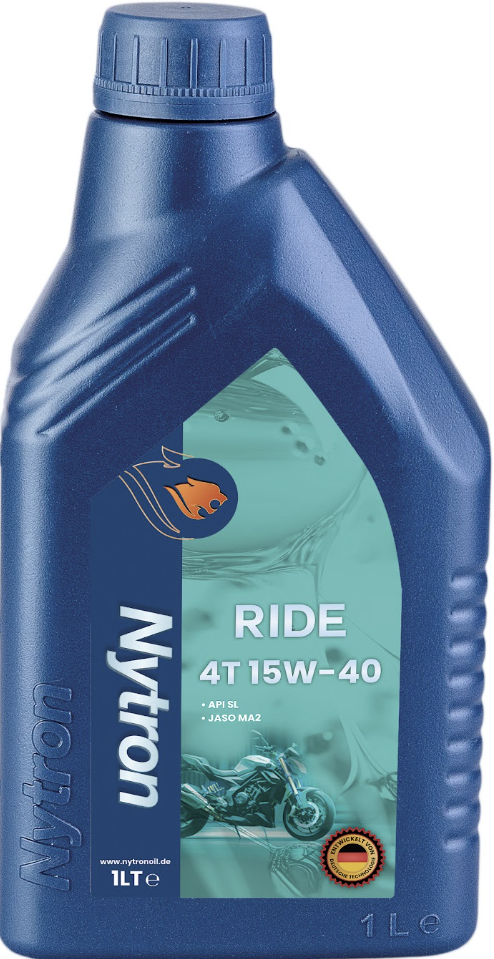 NYTRON RIDE 4T 15W/40 SL, JASO MA	12x1Ltr Bottle